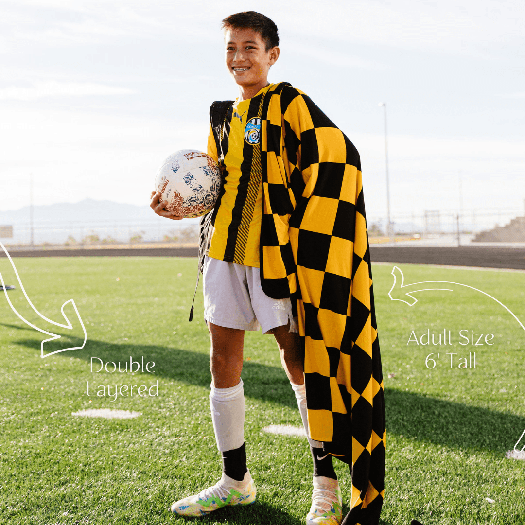 Black & Gold Adult Swaddle Blanket