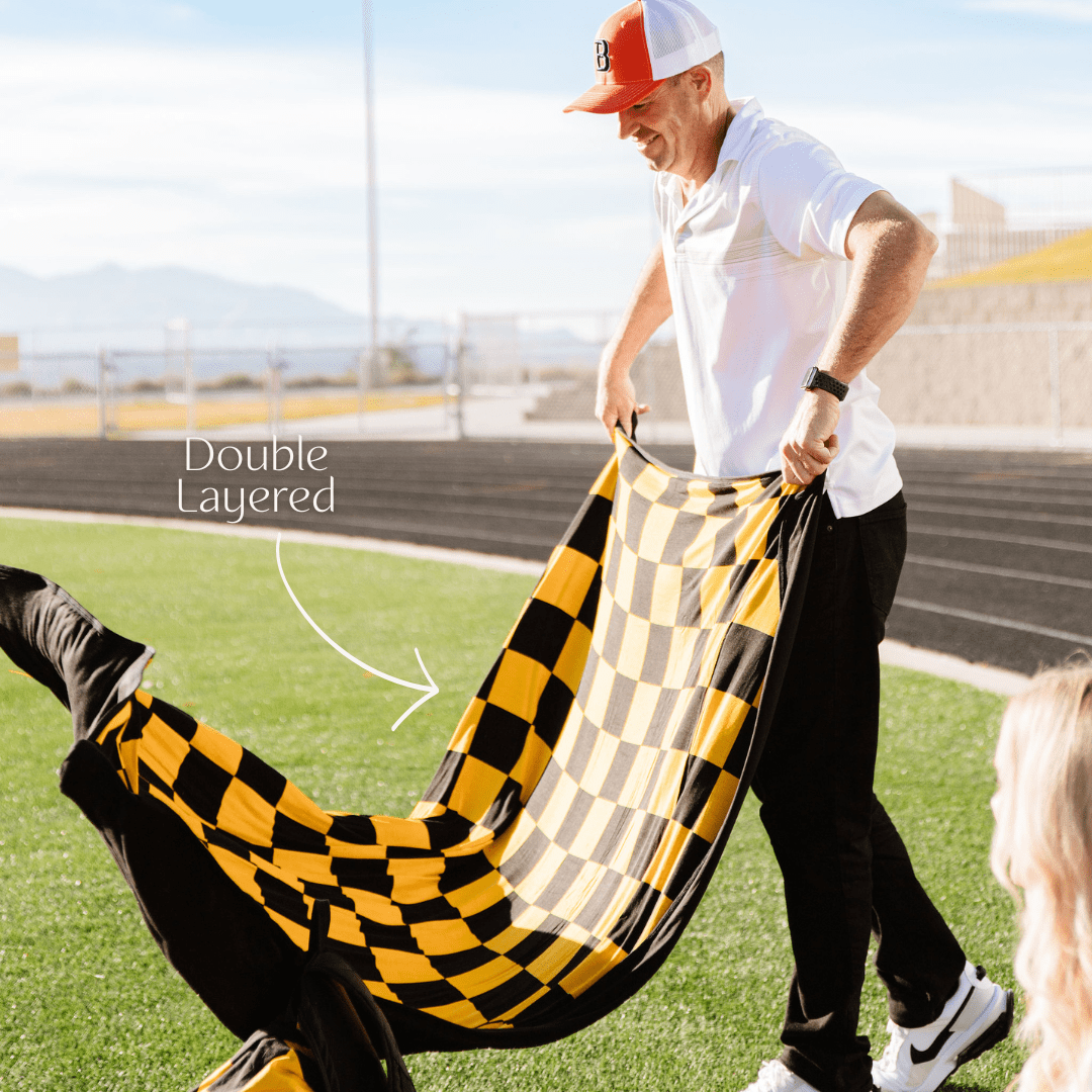 Black & Gold Adult Swaddle Blanket