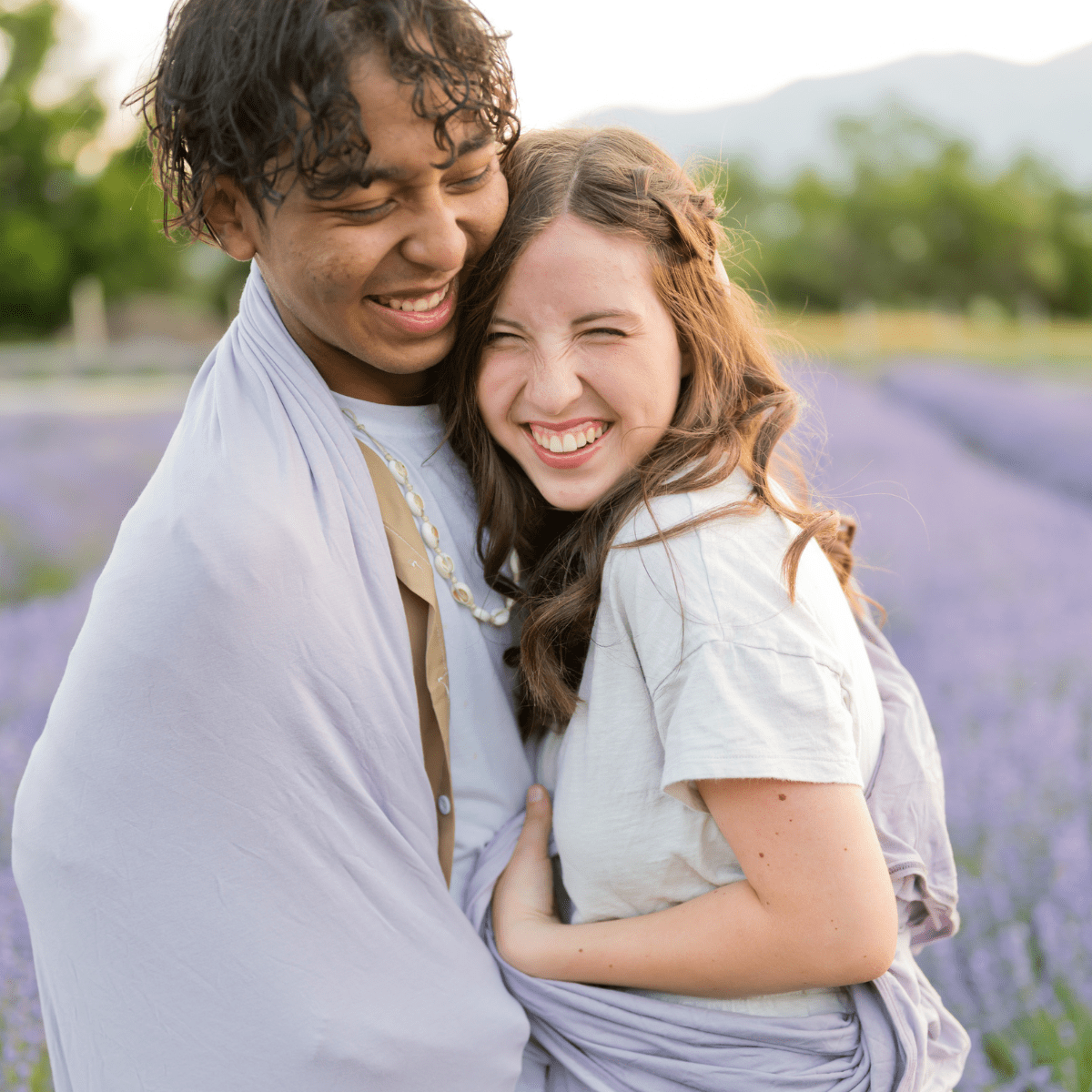Lavender adult swaddle blanket for all the hugs.