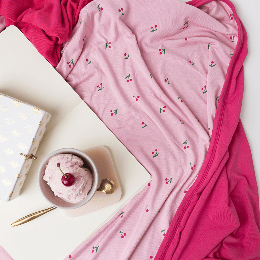 Cherry Swaddle Blanket