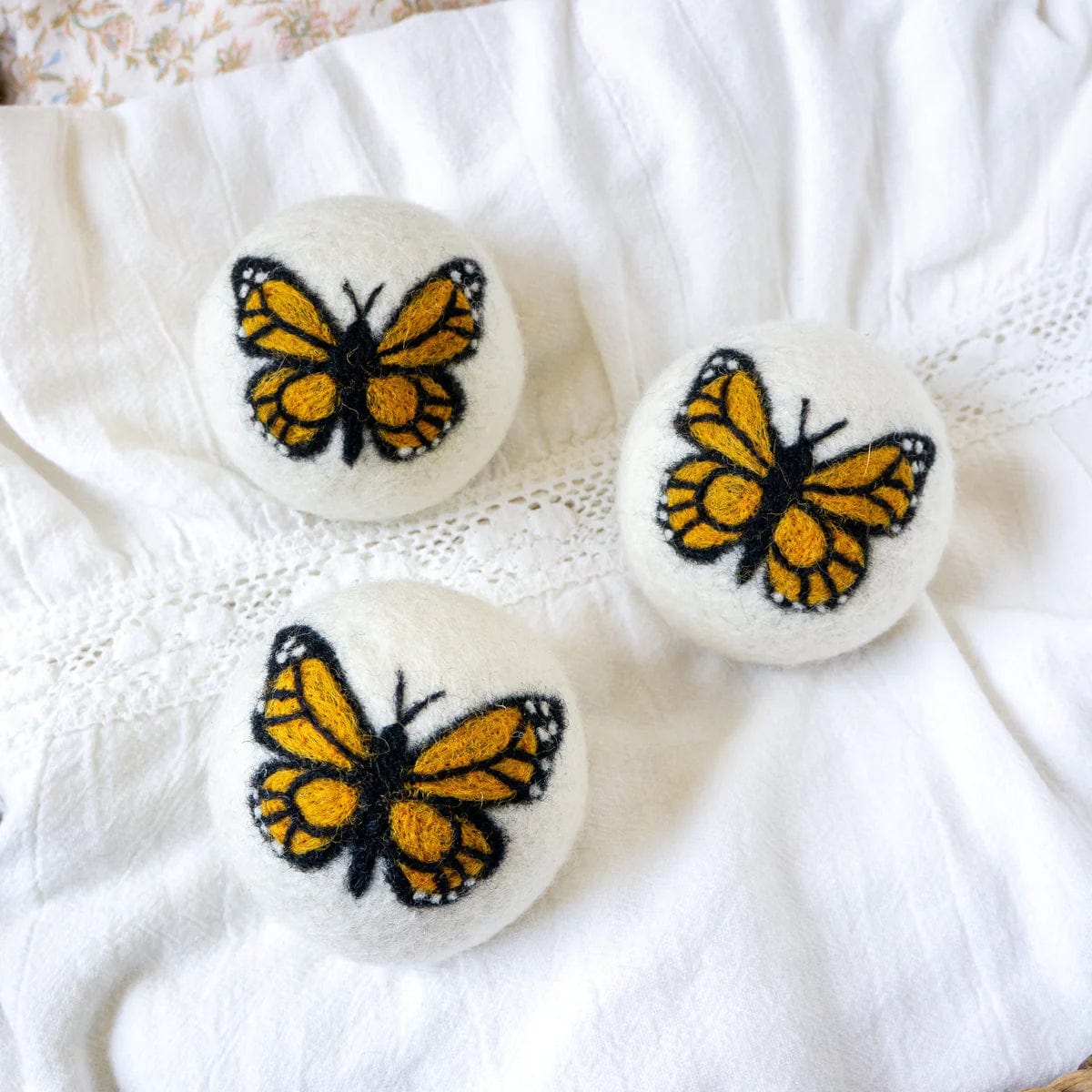 Friendsheep- Monarch Butterfly Trio Eco Dryer Balls - Set of 3