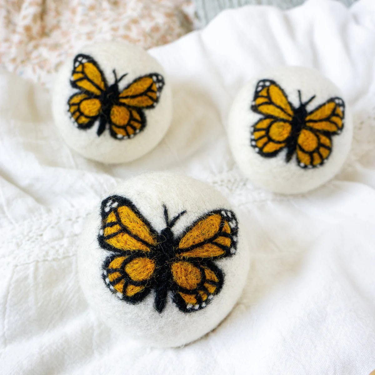 Friendsheep- Monarch Butterfly Trio Eco Dryer Balls - Set of 3