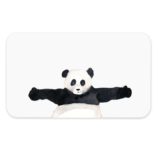 Blank panda tiny hug card to personalize your gift.