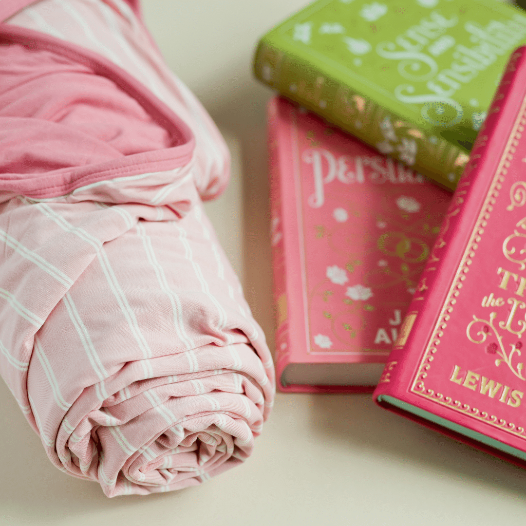 Coquette mix and match soft lightweight blanket that is temperature regulating for better sleep and calm inducing for stress relief.