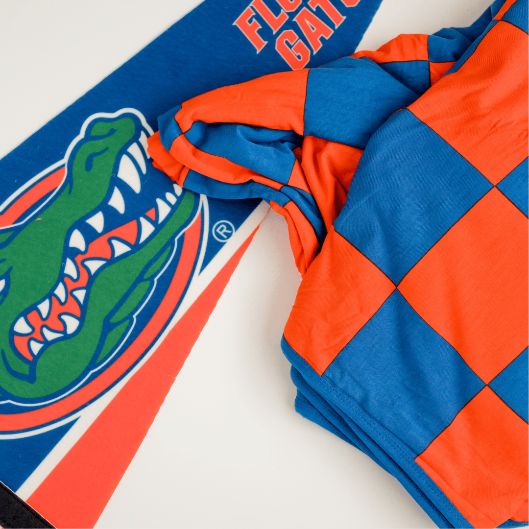 Florida Gators colors throw blanket perfect for staying cozy while cheering on your favorite team.