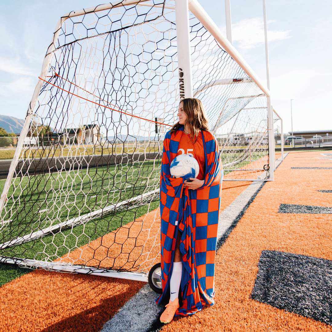 Lightweight swaddle blanket for adults that you can choose to personalize.