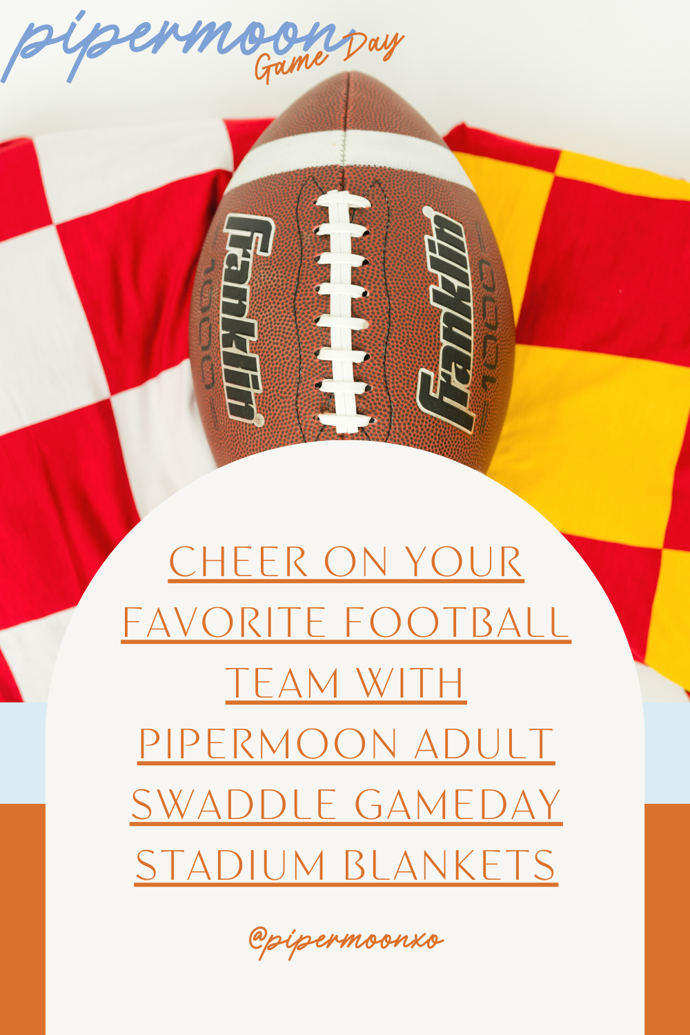 Cheer on your favorite football team with Pipermoon Adult Swaddle Gameday Stadium Blankets