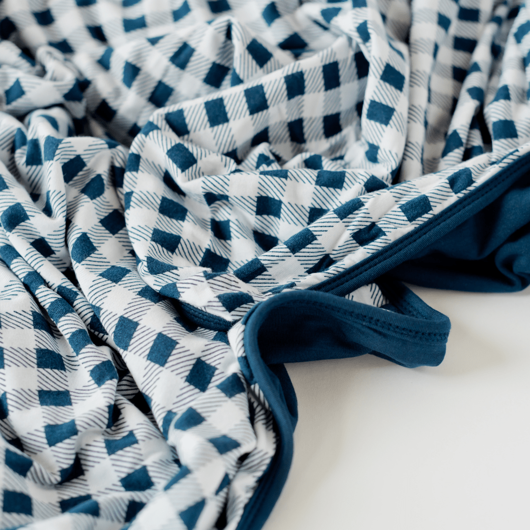 Gingham Adult Swaddle Blanket