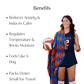 Volleyball player wrapped in a gameday blanket with the benefits of Pipermoon adult swaddle blankets. 