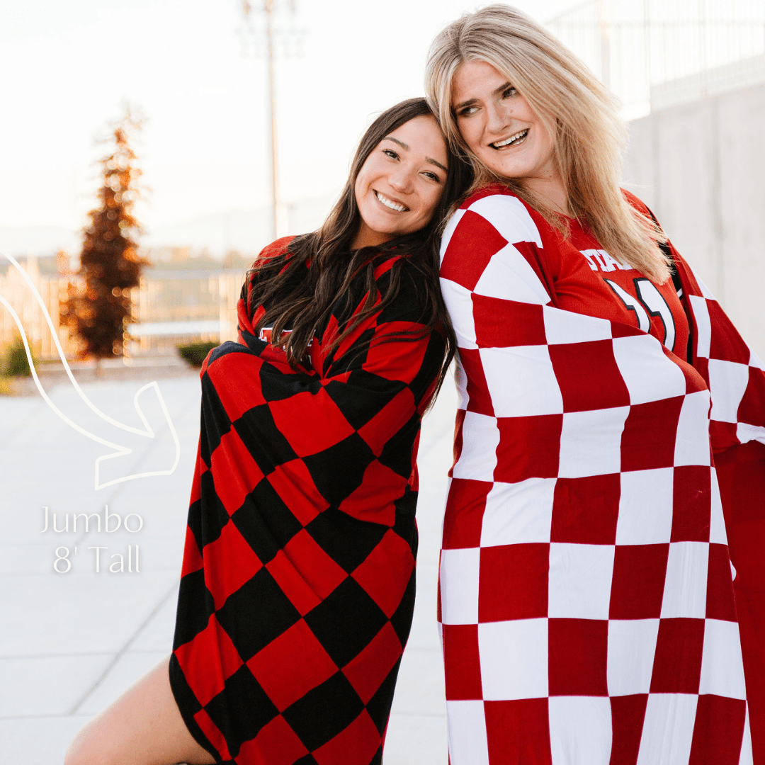 Red & Black Adult Swaddle Blanket