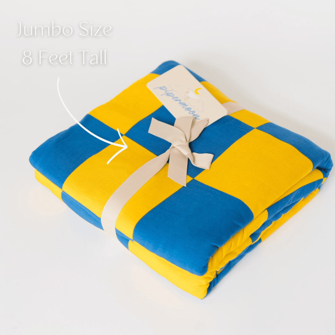 Blue & Gold Adult Swaddle Blanket