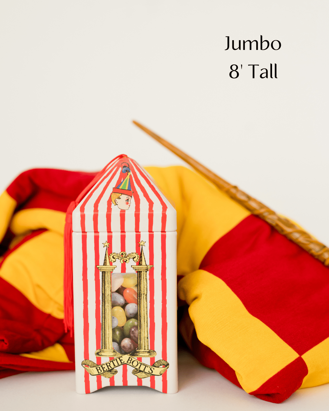 Our jumbo size red and gold wizard blanket is perfect for family cuddles while watching your favorite witch and wizarding movies. 