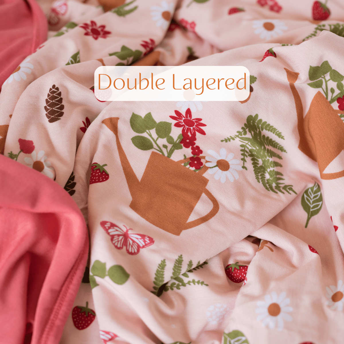 Double layered adult swaddle blanket for extra coziness. 