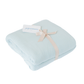 Sea glass blue adult swaddle blanket, double sided, two toned for ultimate blanket hugs. 