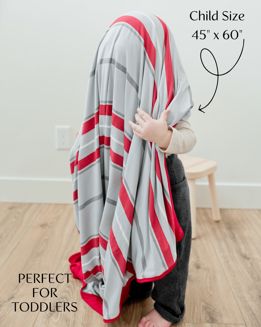 Child size swaddle blanket is recommended for ages 2 - 8 years old. 