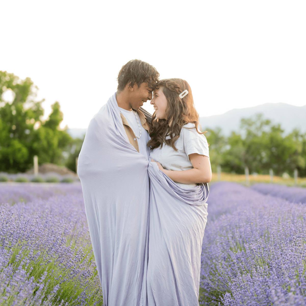 Lavender Haze hug blanket jumbo size for family size snuggles.