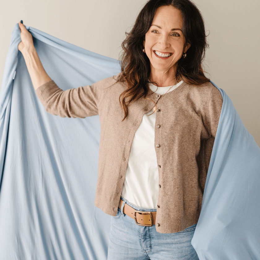 Chambray Swaddle Blanket