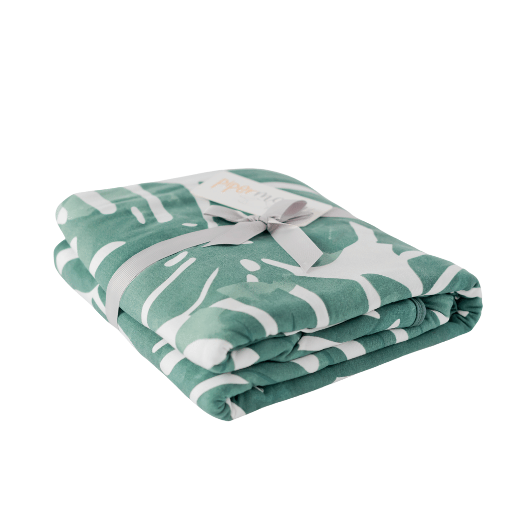 Monstera gift tropical blanket for cozy day adult.