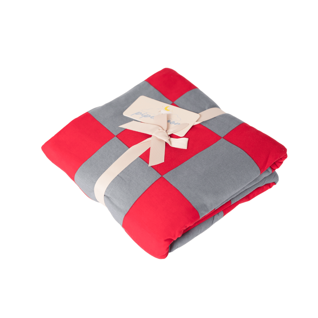 Red and Gray adult blanket, gameday throw, modern aesthetic, trending, gift guide.